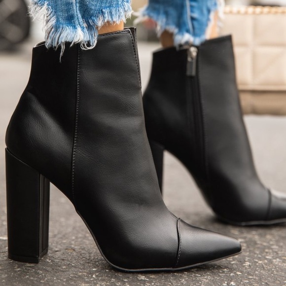 Qupid Shoes - Harley Split Faux Leather Booties